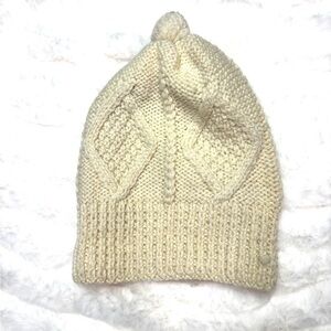 Kid Sized Irish Wool Standun Winter Hat Ivory- Warm